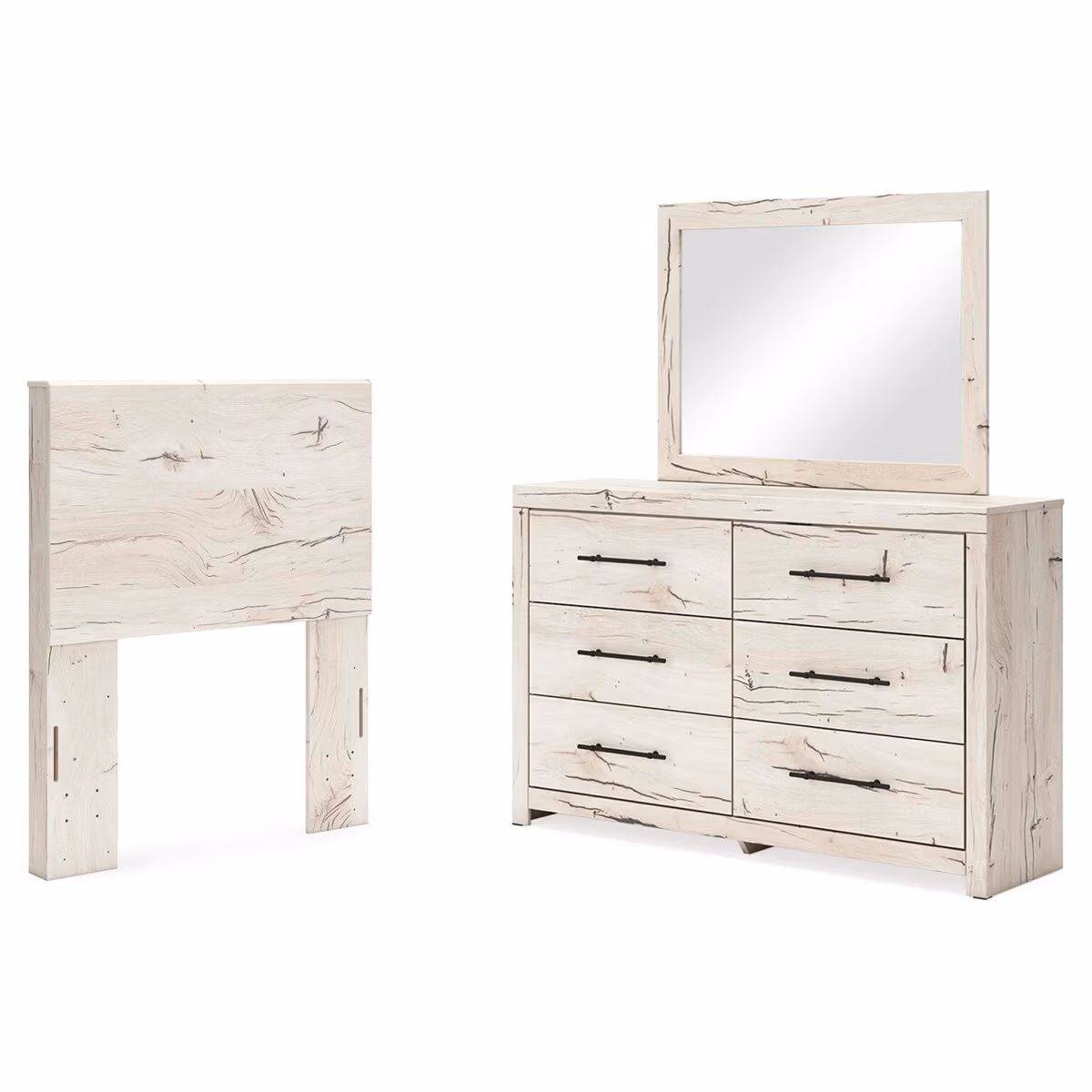 Lawroy Twin Panel Headboard, Dresser and Mirror - Image 2