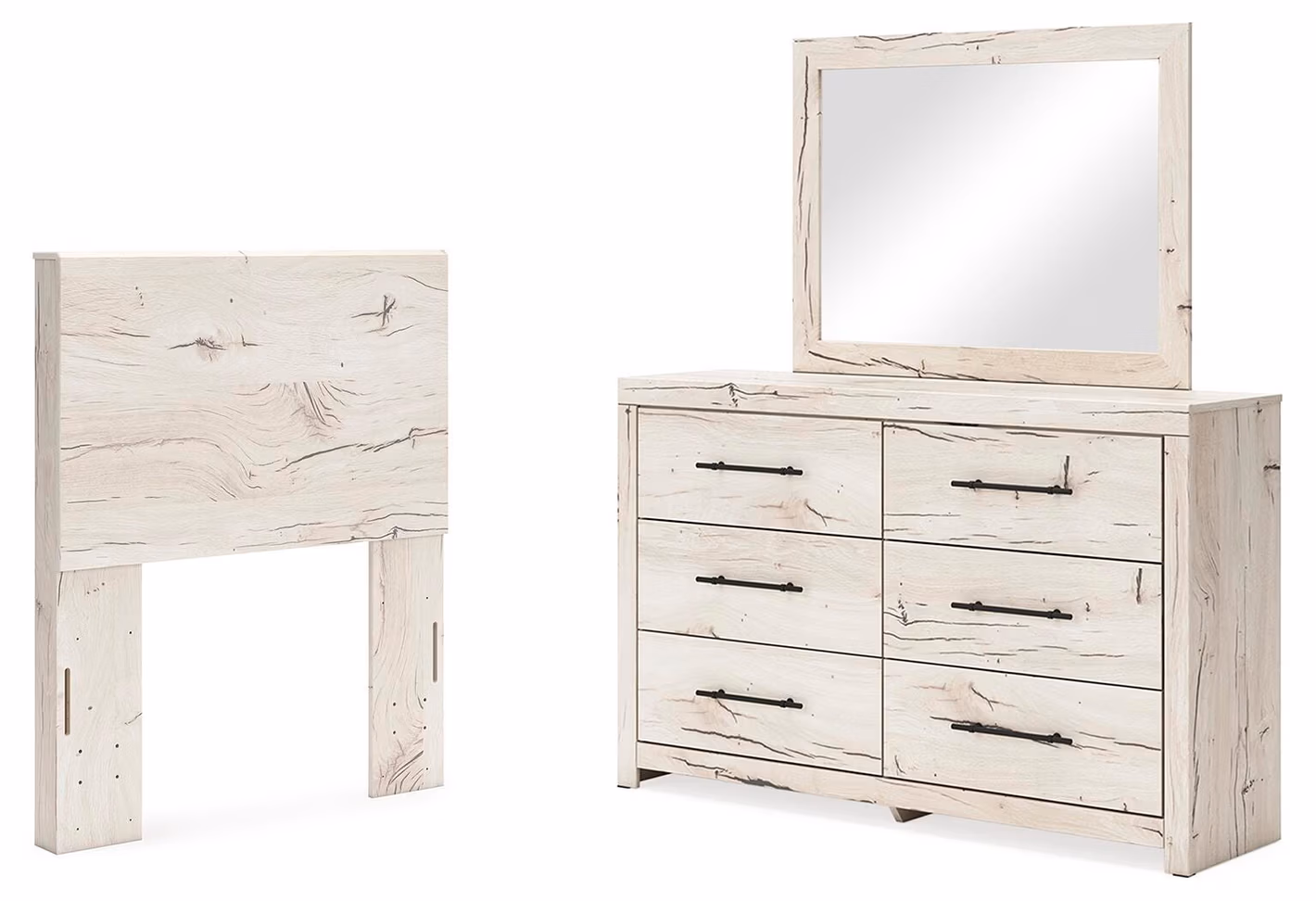 fa37c71aea1fdfacd1c65ce348d6ebac Lawroy Twin Panel Headboard, Dresser and Mirror - Image 1