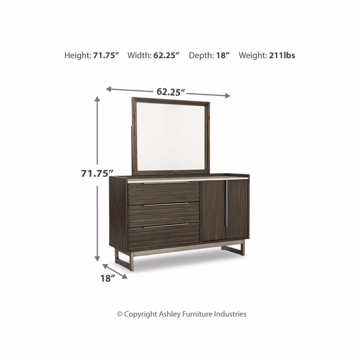 Arkenton Dresser and Mirror - Image 7