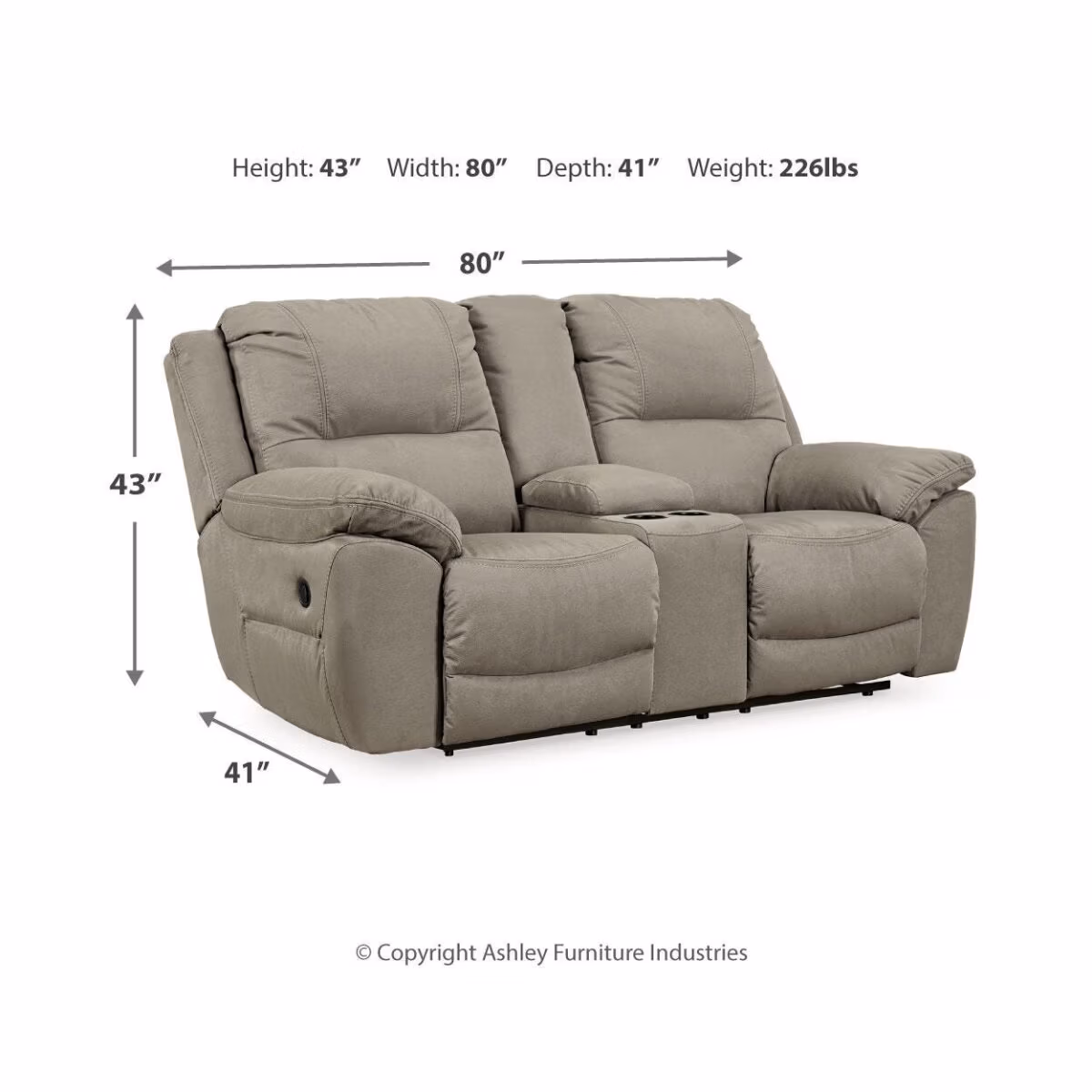 Next-Gen Gaucho Reclining Loveseat with Console - Image 9