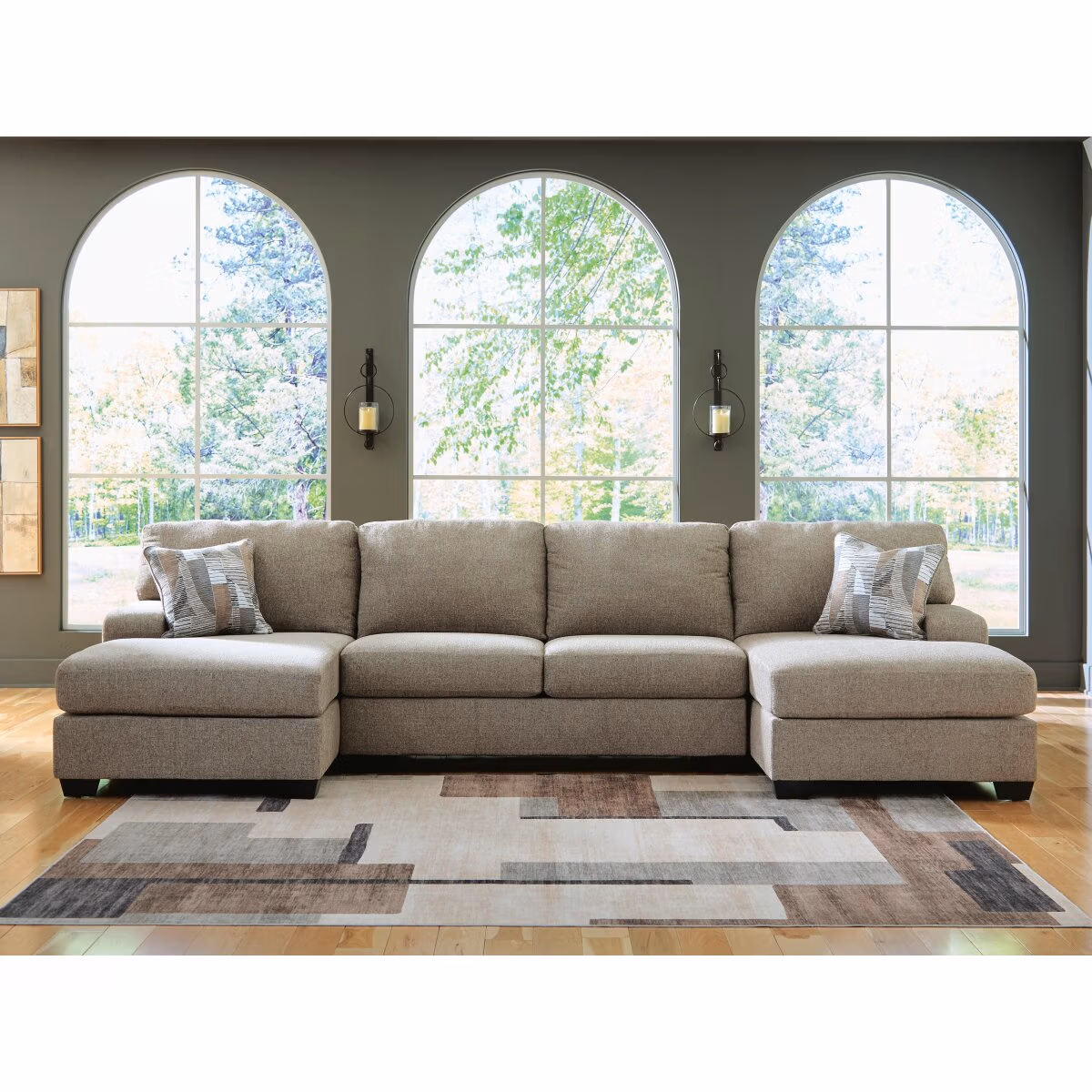 Newellen 3-Piece Sectional with Double Chaise - Image 3