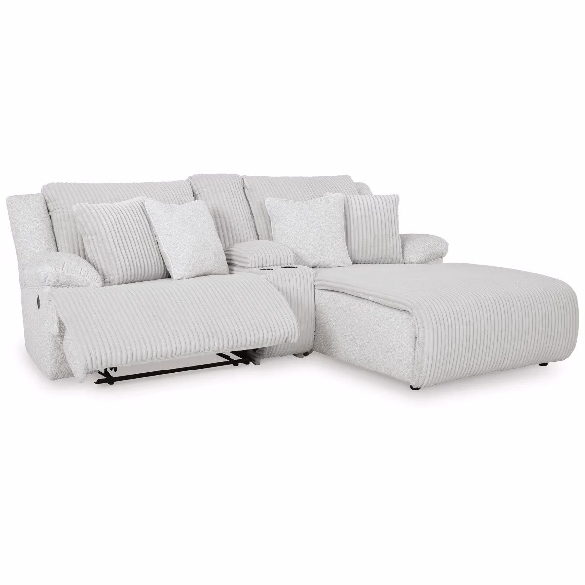Top Tier 3-Piece Reclining Sectional Sofa with Chaise - Image 4
