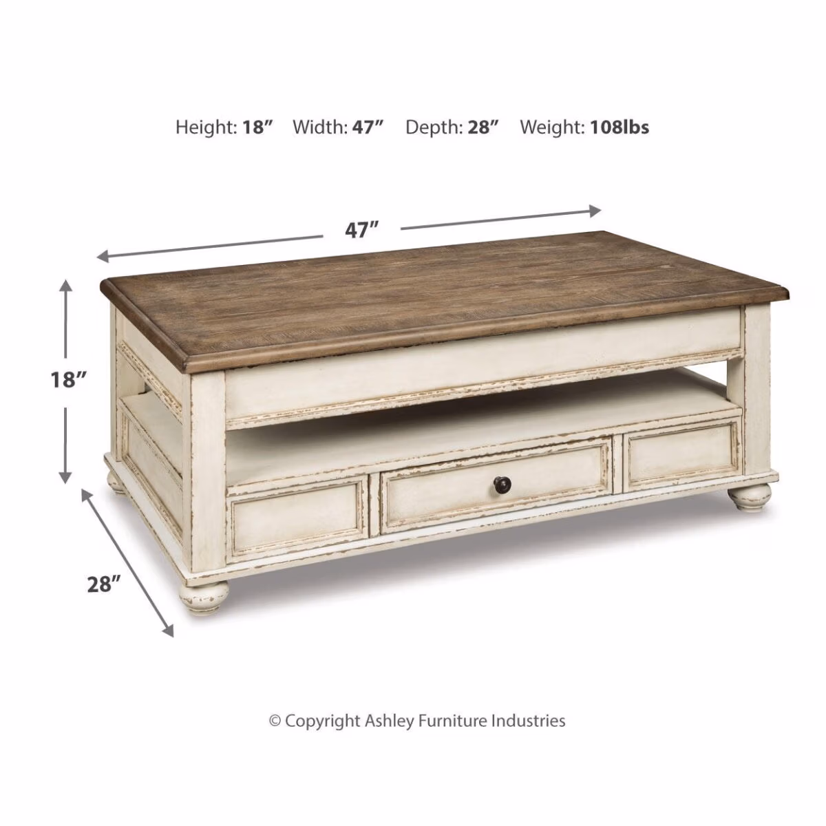 Realyn Coffee Table with Lift Top - Image 5