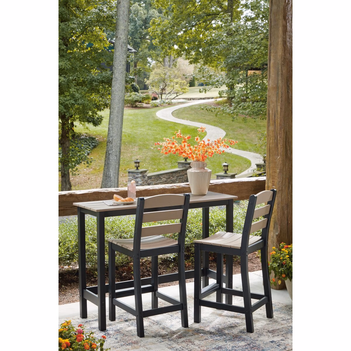 Shoreline Beach Outdoor Counter Table and 2 Barstools - Image 11