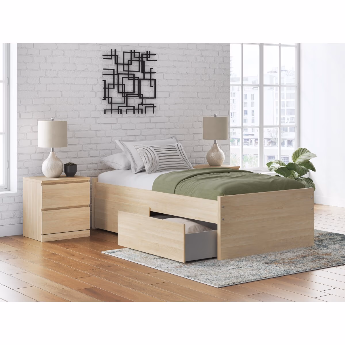 Onita Twin Platform Bed with 1 Side Storage - Image 3