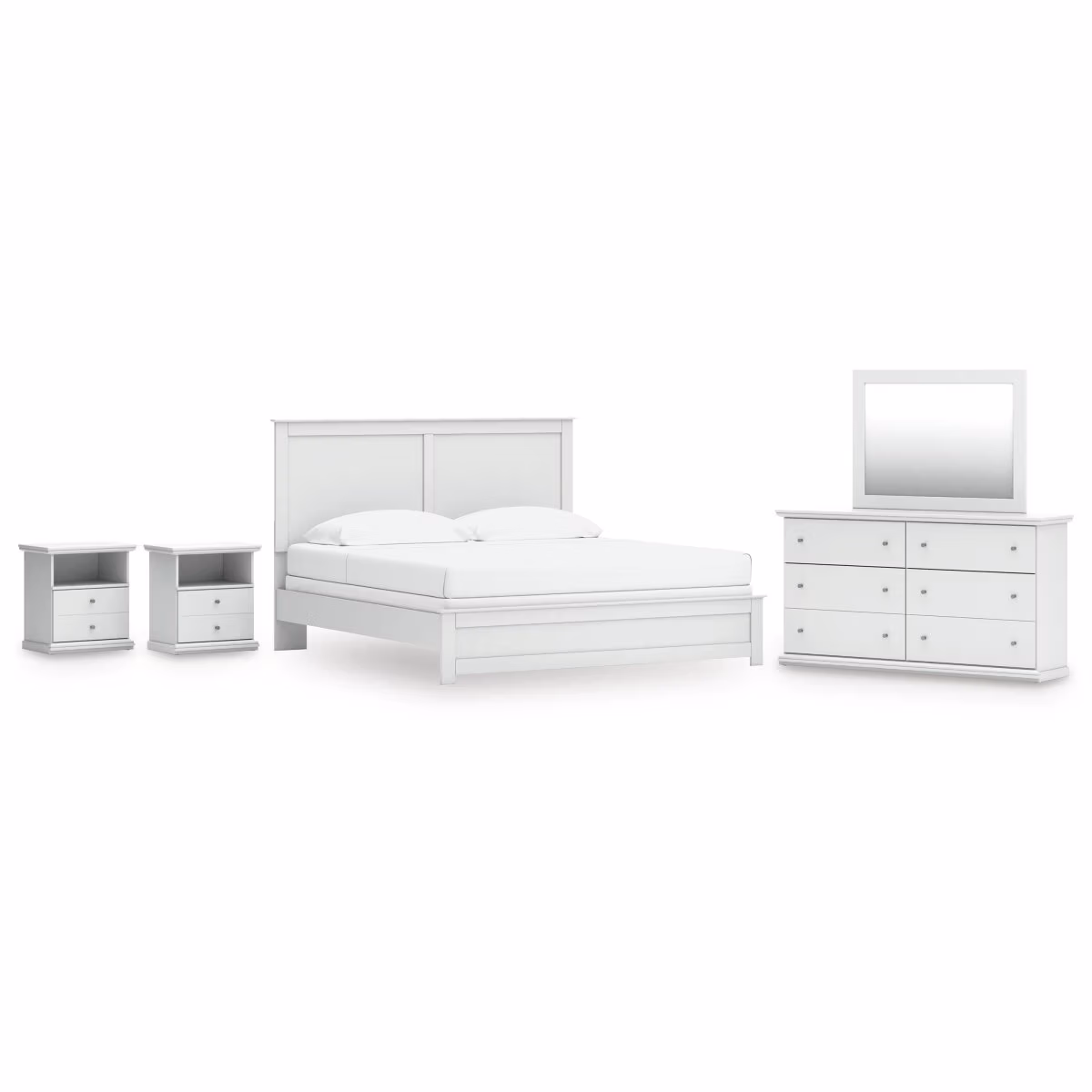 Bostwick Shoals King Panel Bed, Dresser, Mirror and 2 Nightstands - Image 2