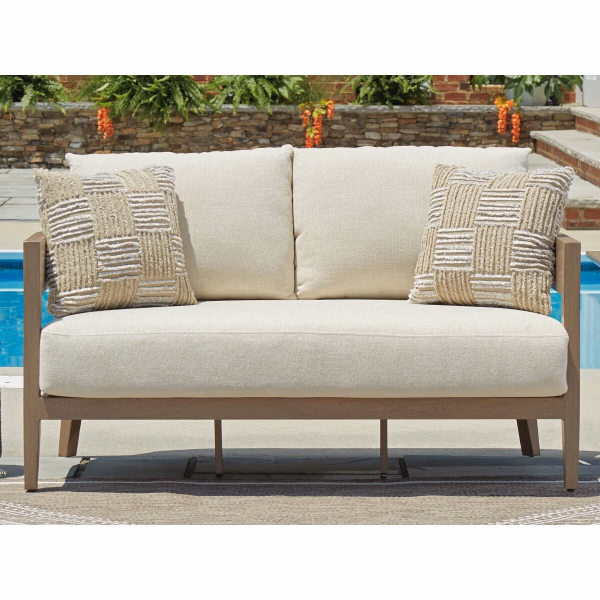 Serene Bay Outdoor Loveseat with Cushion - Image 3