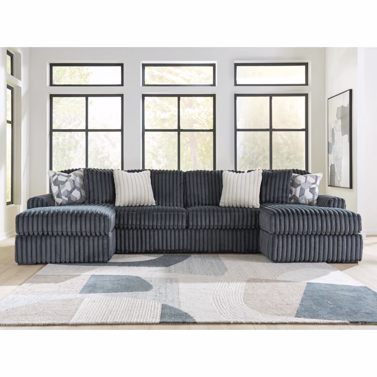 Midnight-Madness 3-Piece Double Chaise Sectional - Image 3