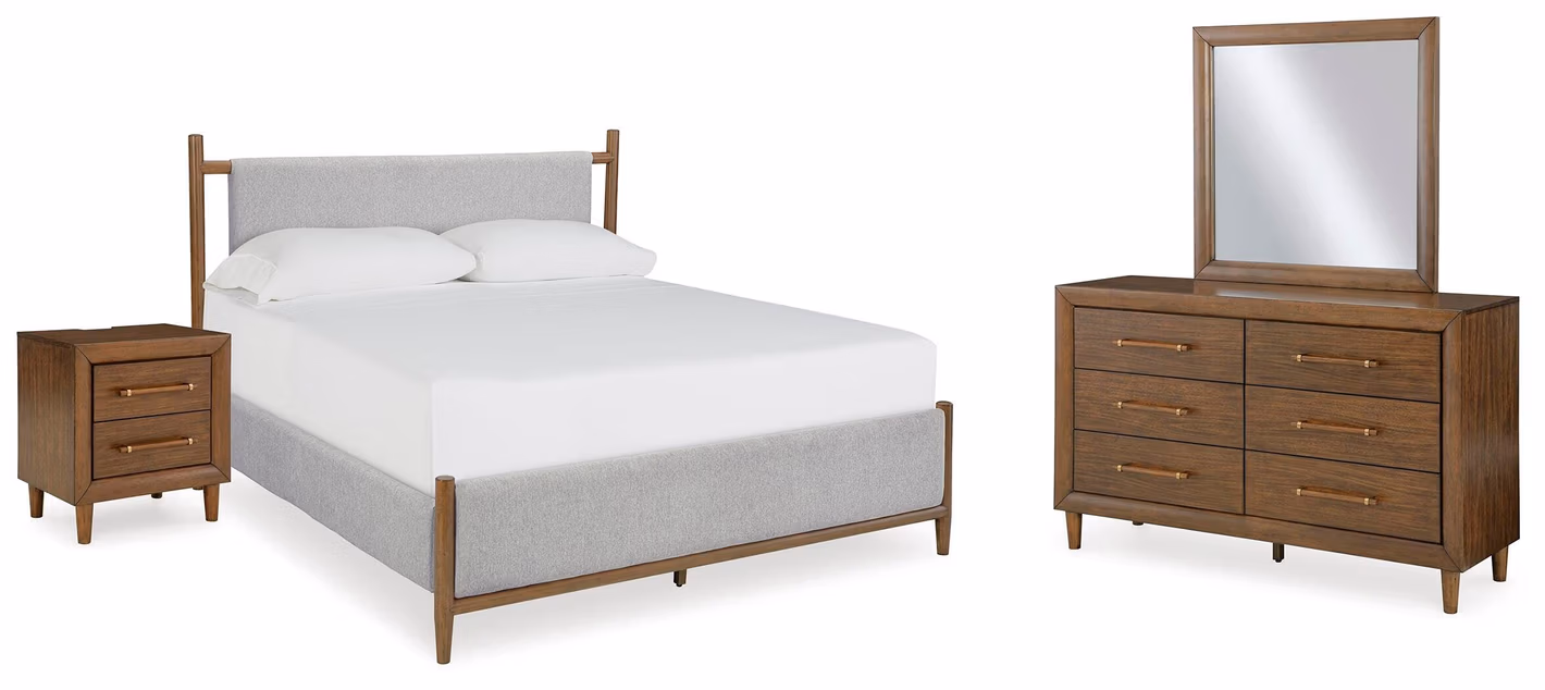 05acb92828c866faed5abc4ed808db66 Lyncott Queen Upholstered Bed, Dresser, Mirror and Nightstand - Image 1