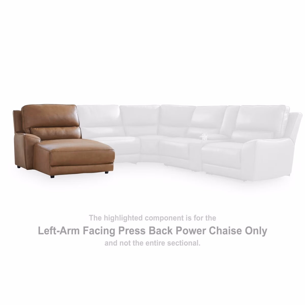 DeepWakes Left-Arm Facing Press Back Power Chaise - Image 3