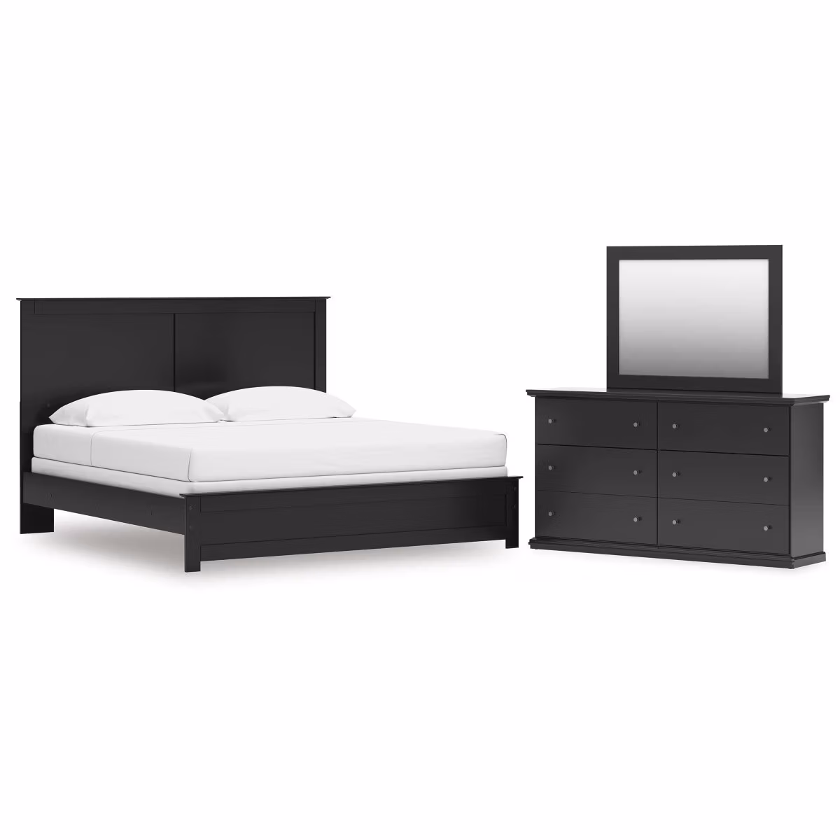 Maribel King Panel Bed with Dresser and Mirror - Image 2