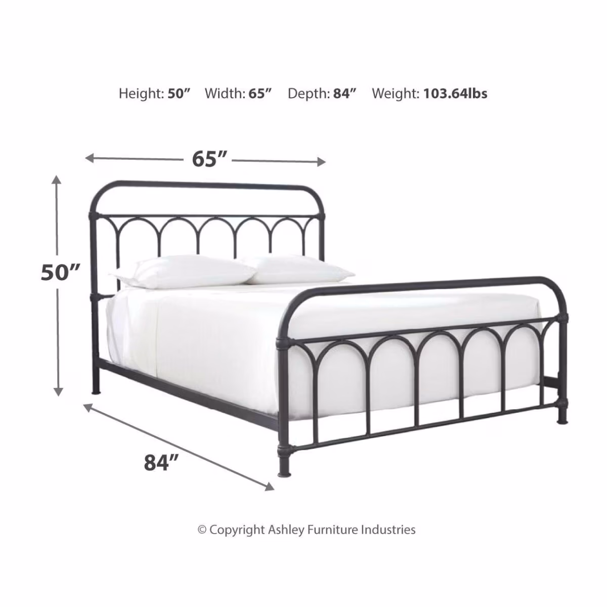Nashburg Queen Metal Bed - Image 5