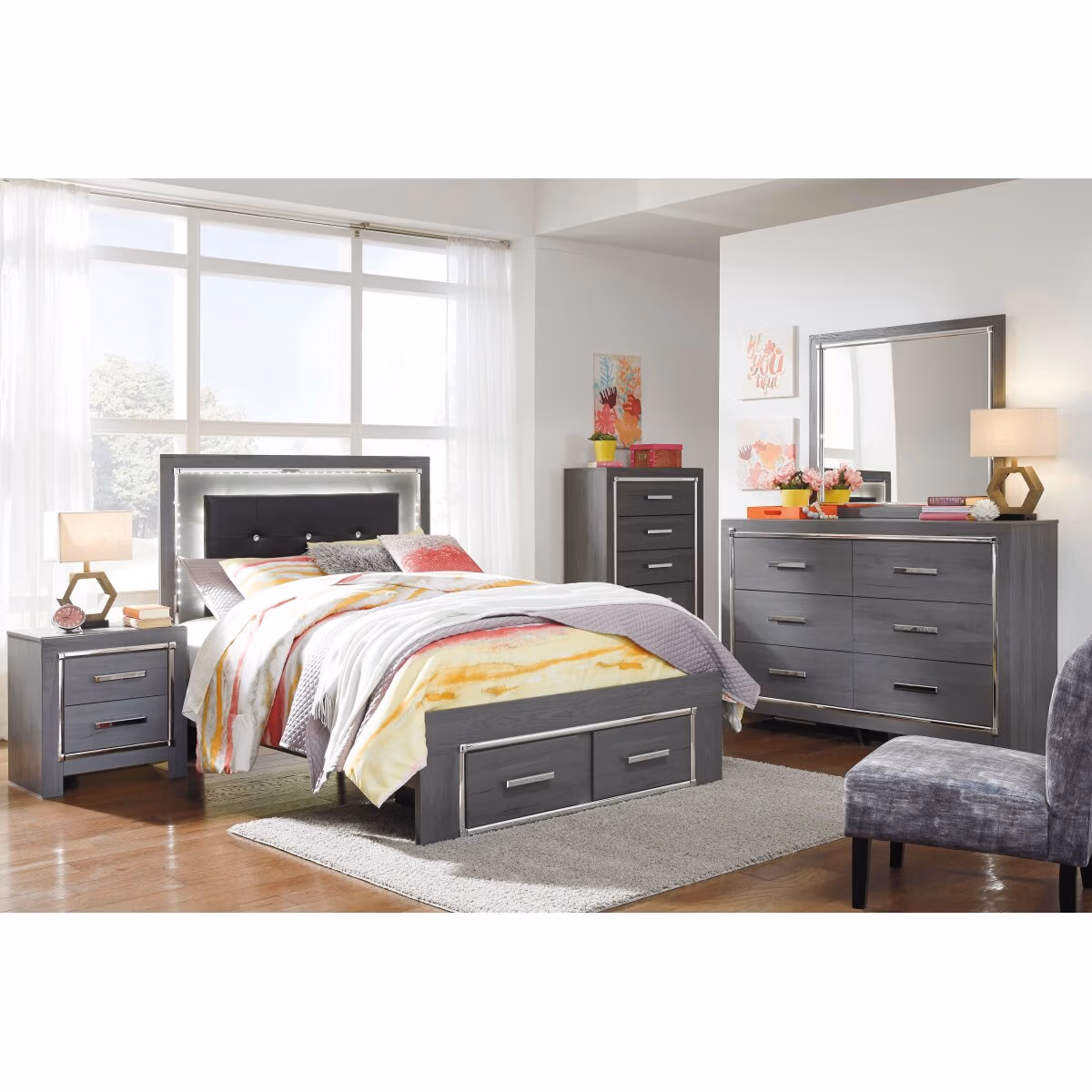Lodanna Full Panel Bed with 2 Storage Drawers - Image 9