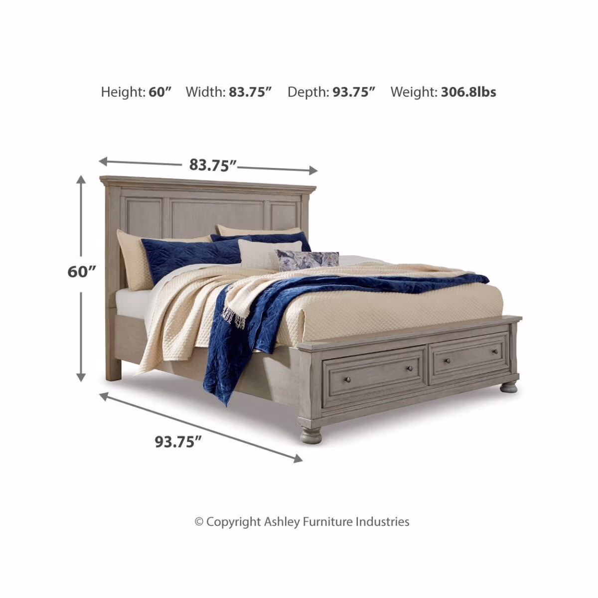 Lettner California King Panel Storage bed - Image 4
