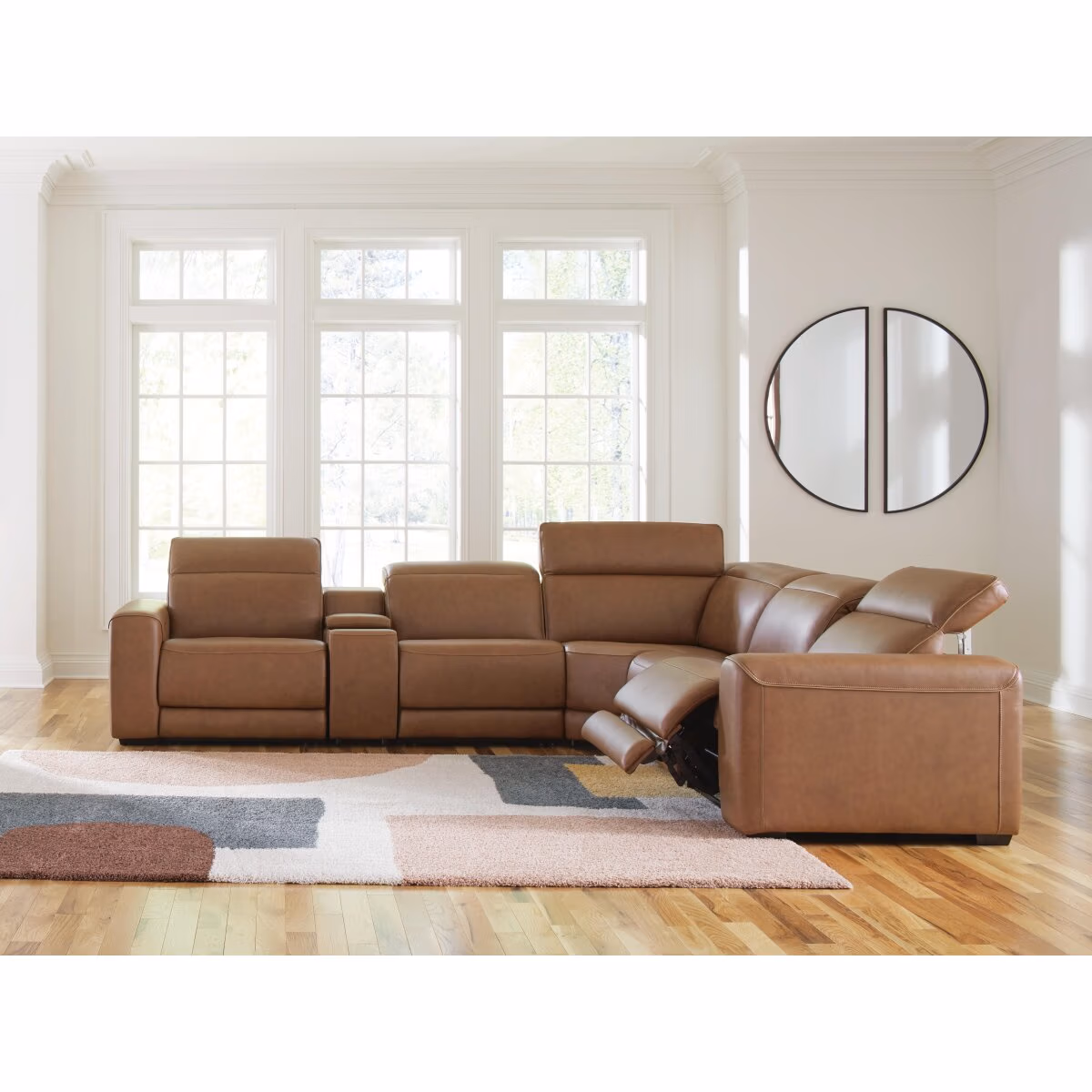 Magic Man 6-Piece Power Reclining Sectional with Console - Image 3