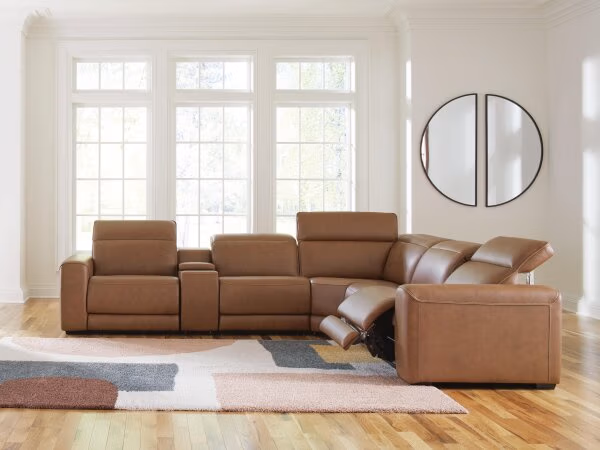 Magic Man 6-Piece Power Reclining Sectional with Console - Image 3