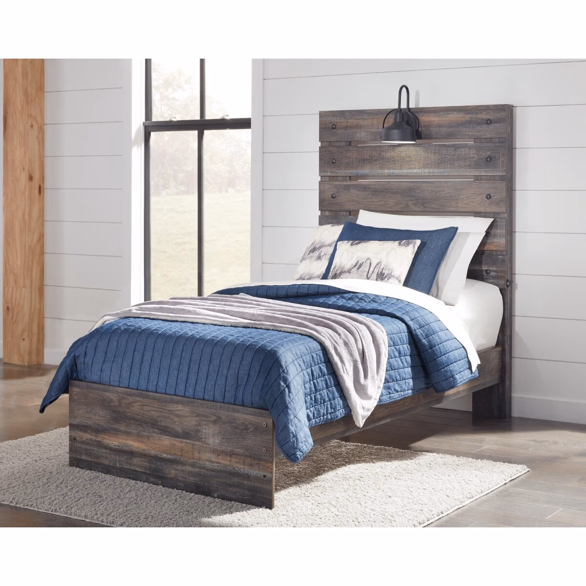 Drystan Twin Panel Bed, Dresser and Mirror - Image 9