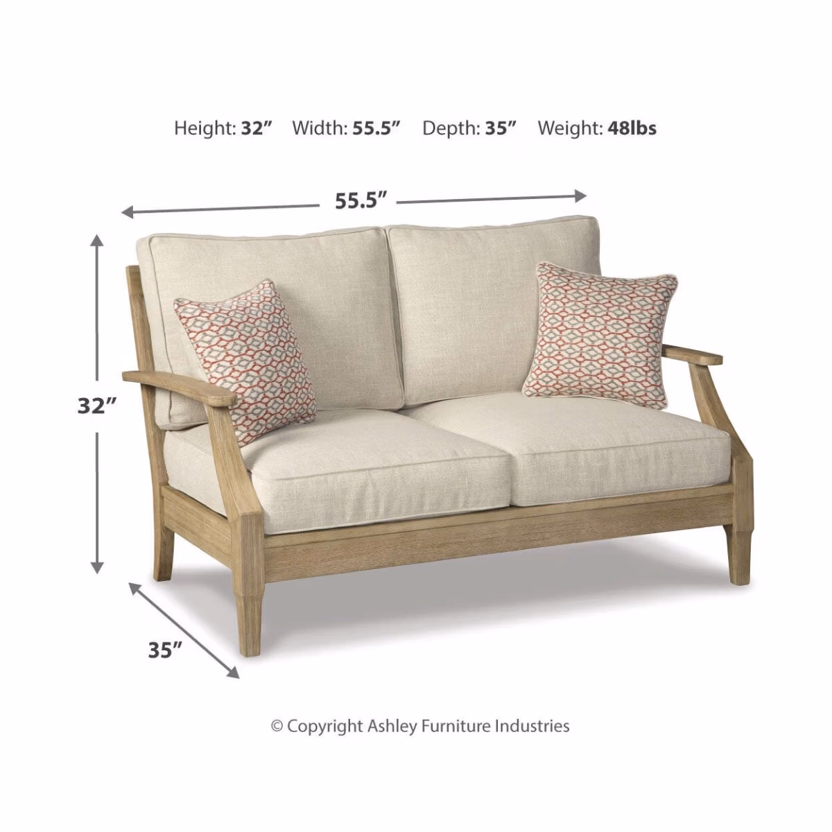 Clare View Outdoor Loveseat and 4 Lounge Chairs - Image 10