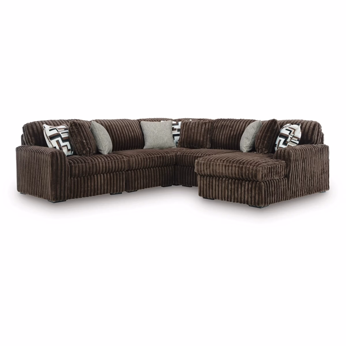 Midnight-Madness 5-Piece Sectional with Chaise - Image 2