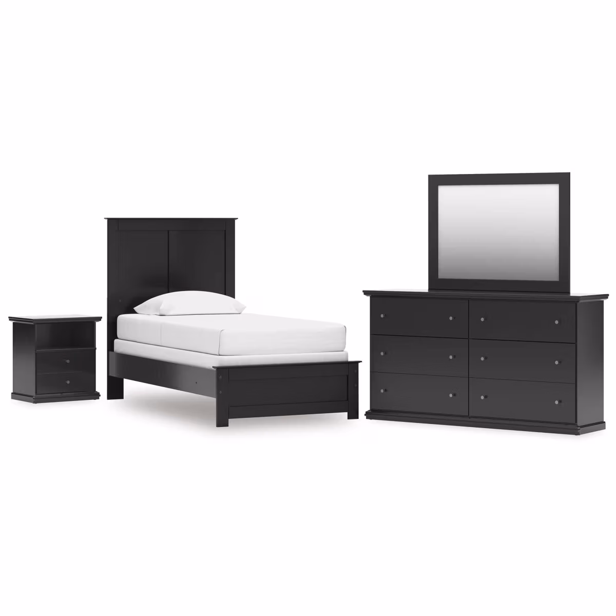 Maribel Twin Panel Bed, Dresser, Mirror and Nightstand - Image 2
