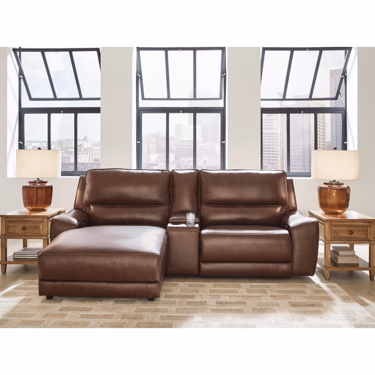 DeepWakes 3-Piece Power Reclining Sectional with Chaise - Image 3