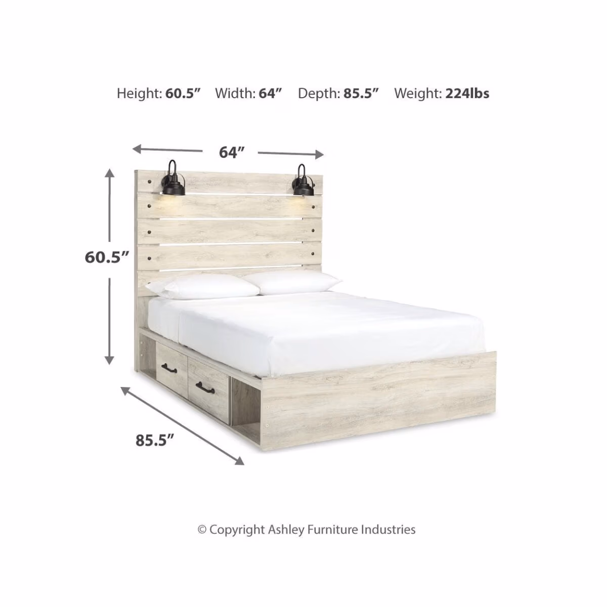 Cambeck Queen Panel Bed with 2 Storage Drawers - Image 5