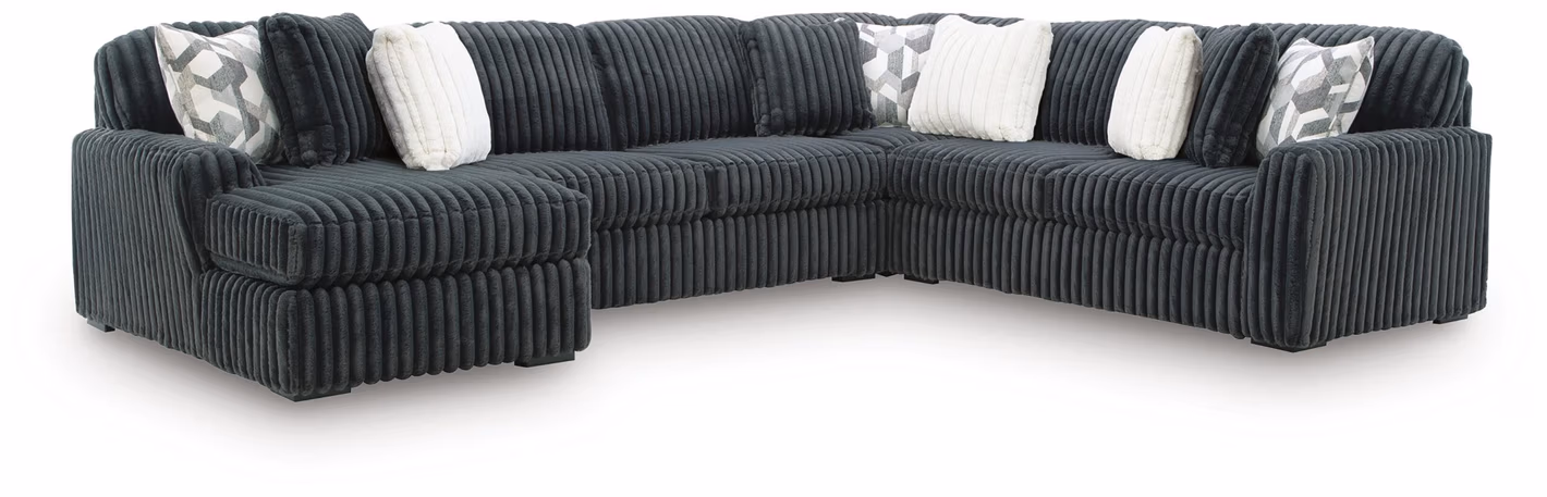 Midnight-Madness 4-Piece Sectional with Chaise