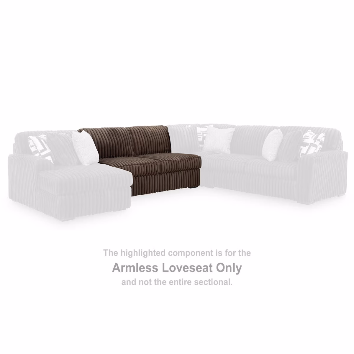 Midnight-Madness Armless Loveseat - Image 2