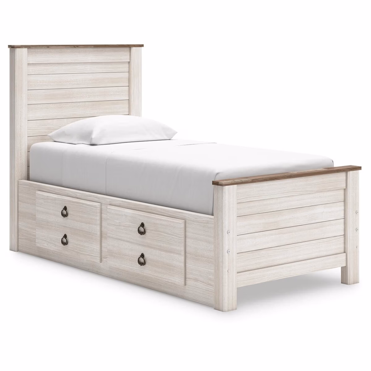 Willowton Twin Panel Bed with 2 Storage Drawers - Image 2