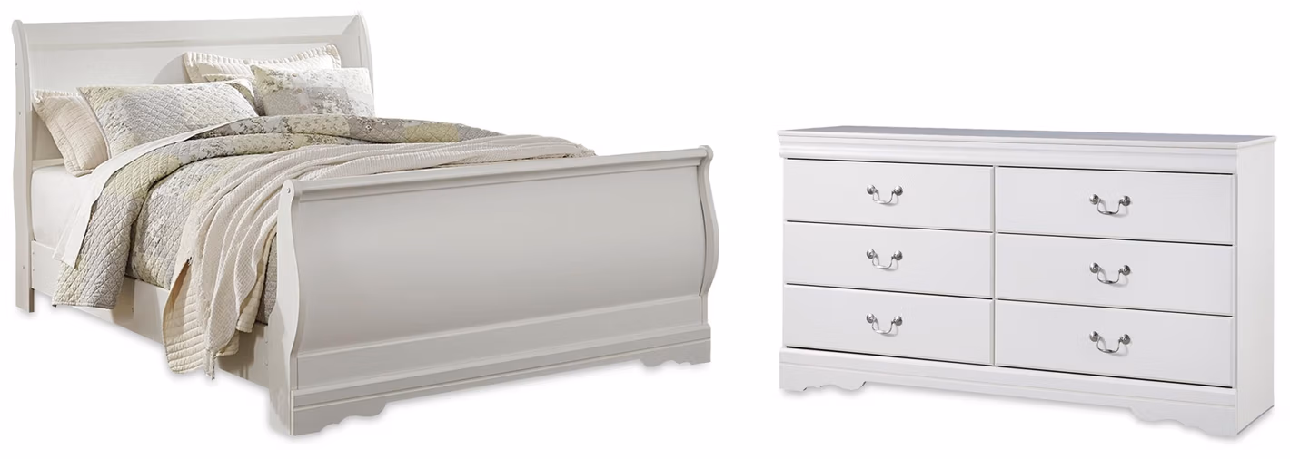 Anarasia Queen Sleigh Bed and Dresser