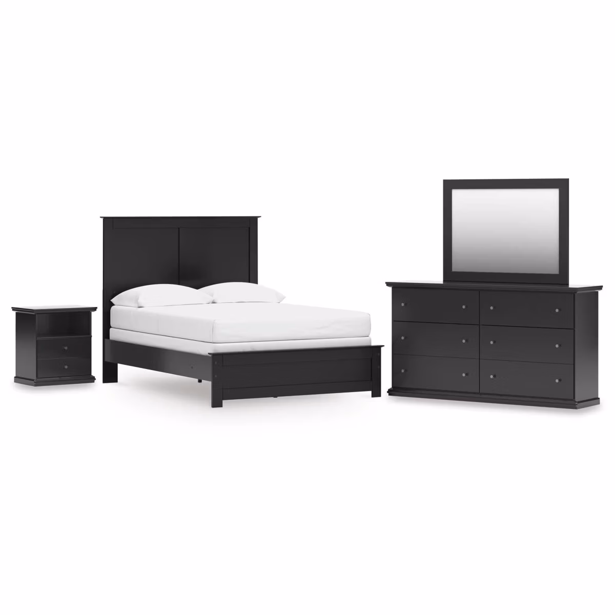 Maribel Full Panel Bed, Dresser, Mirror and Nightstand - Image 2
