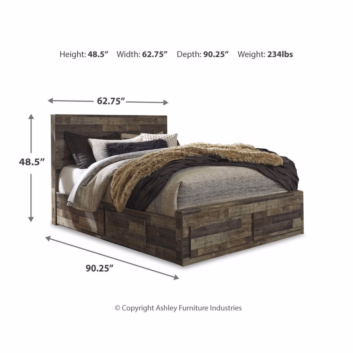 Derekson Queen Panel Bed with 4 Storage Drawers - Image 5