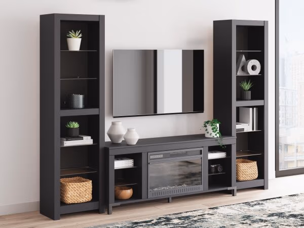 Cayberry 3-Piece Entertainment Center with Electric Fireplace - Image 3