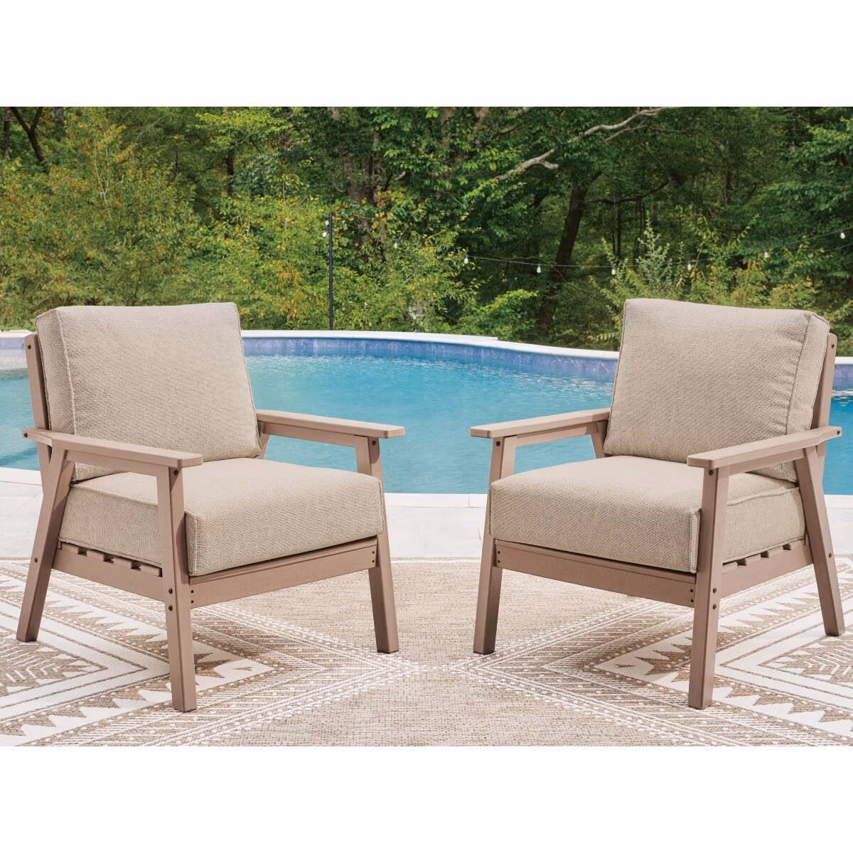 Grover Beach Outdoor Lounge Chair with Cushion (Set of 2) - Image 3