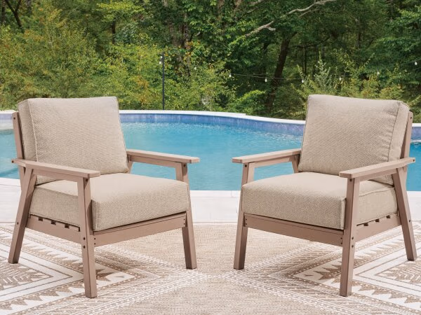 Grover Beach Outdoor Lounge Chair with Cushion (Set of 2) - Image 3