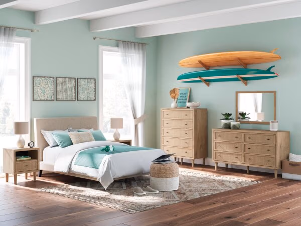 Cielden Full Upholstered Bed with Roll Slats - Image 11