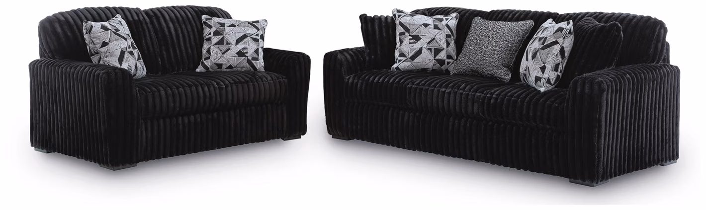Midnight-Madness Sofa and Loveseat