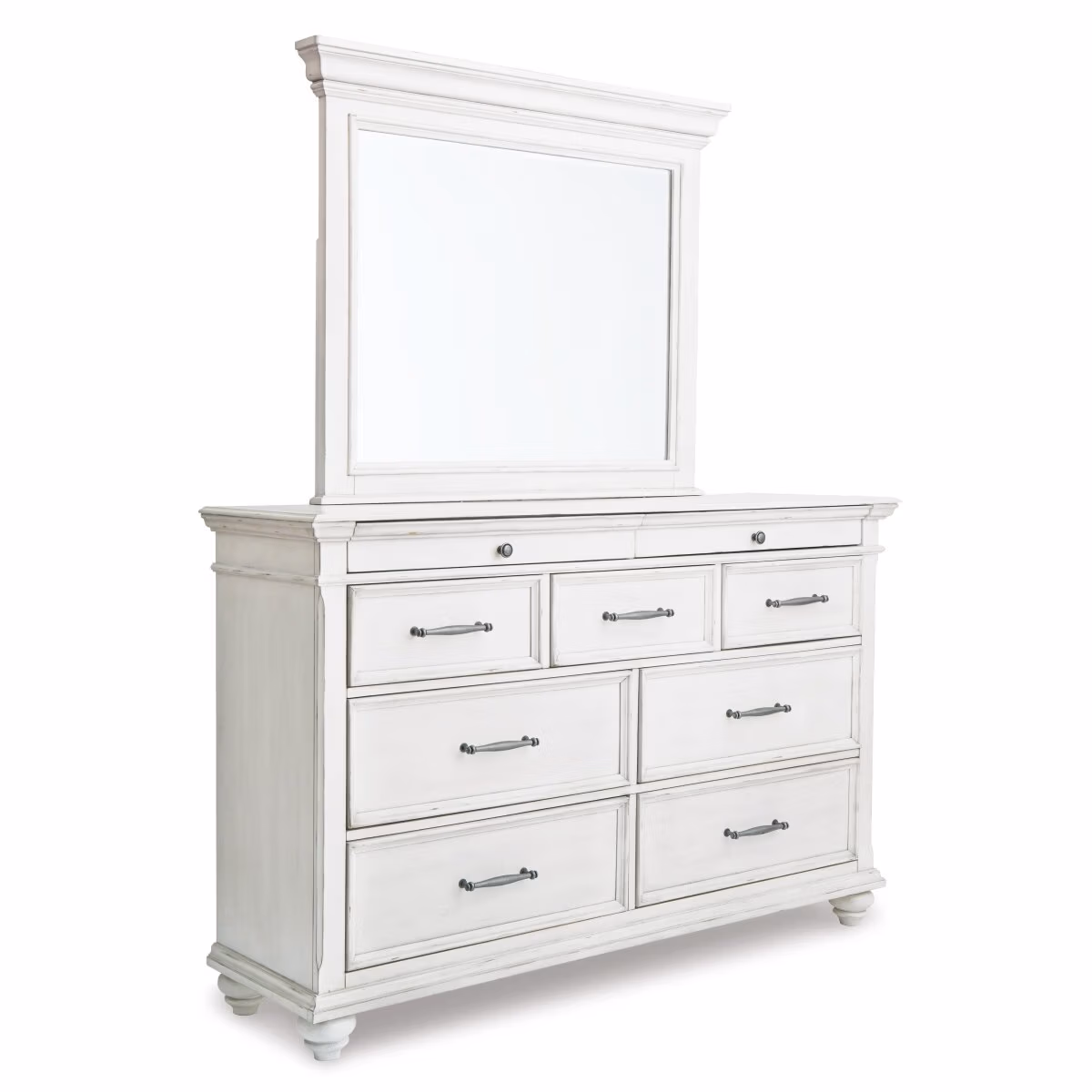 Kanwyn King Panel Bed with Storage, Dresser and Mirror - Image 3