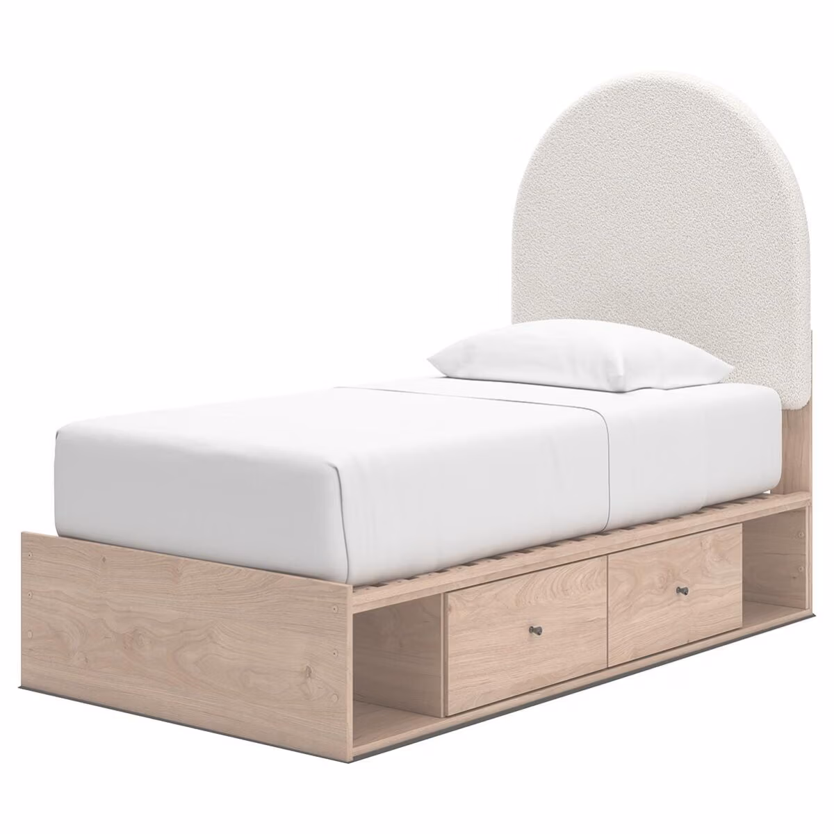 Arloster Twin Upholstered Panel Bed with Storage - Image 4