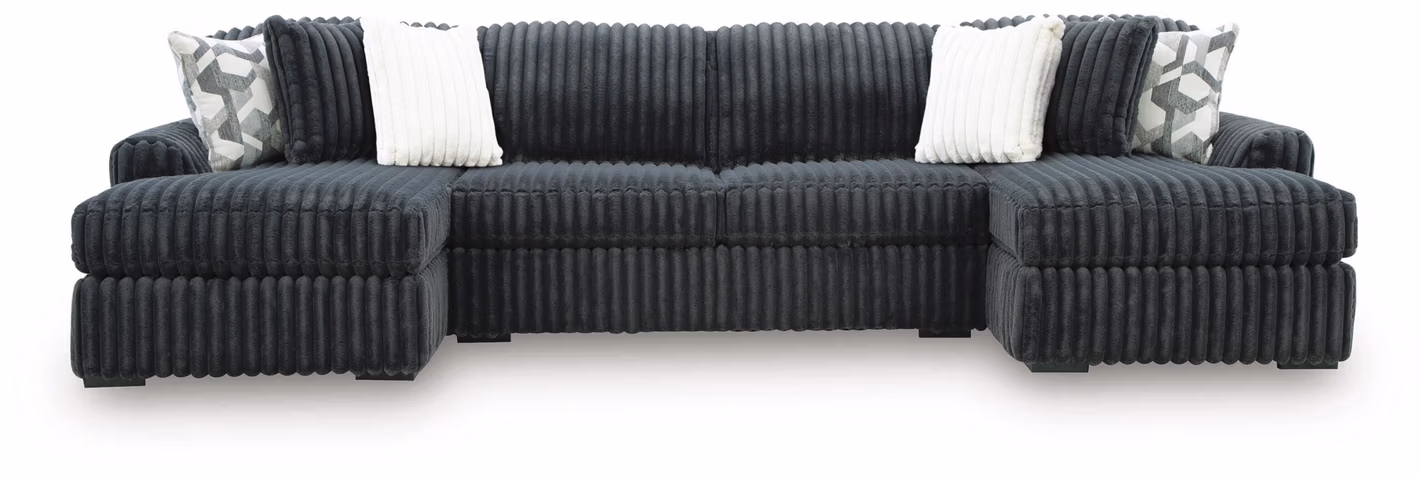 Midnight-Madness 3-Piece Double Chaise Sectional