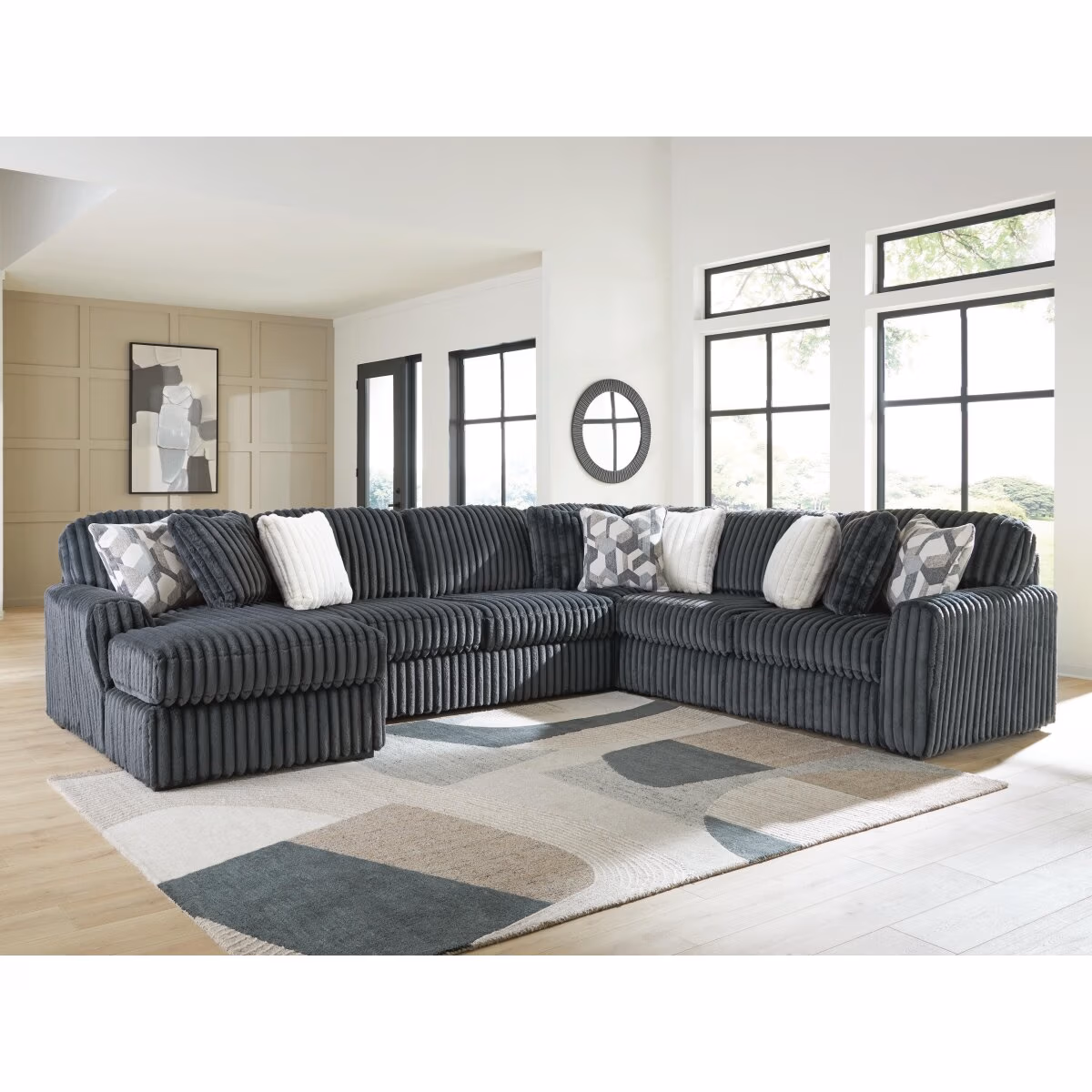 Midnight-Madness 4-Piece Sectional with Chaise - Image 3