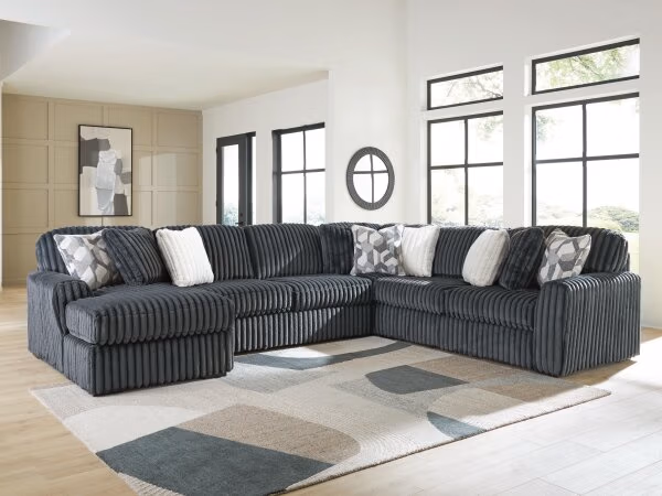 Midnight-Madness 4-Piece Sectional with Chaise - Image 3