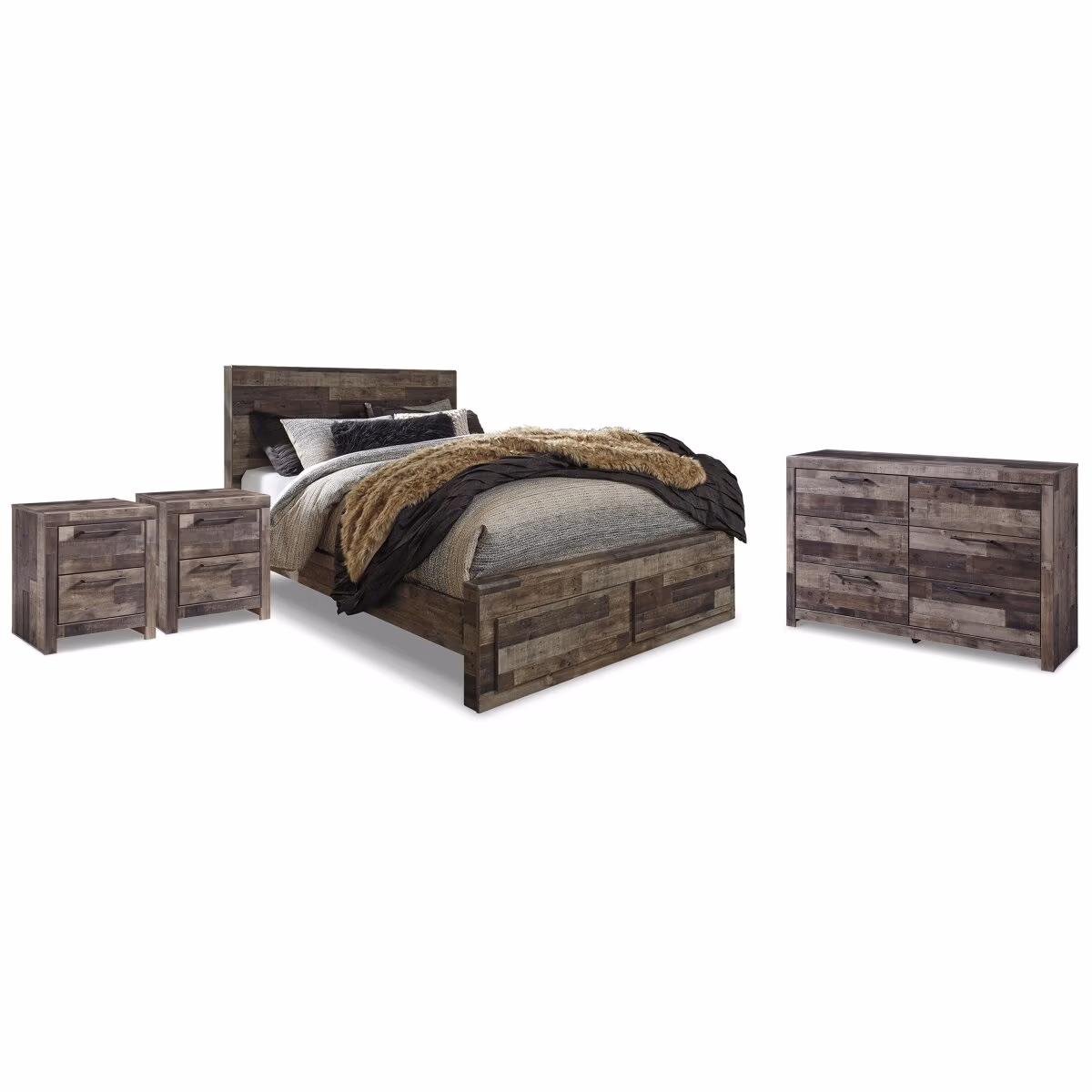 Derekson Queen Panel Storage Bed, Dresser and 2 Nightstands - Image 2