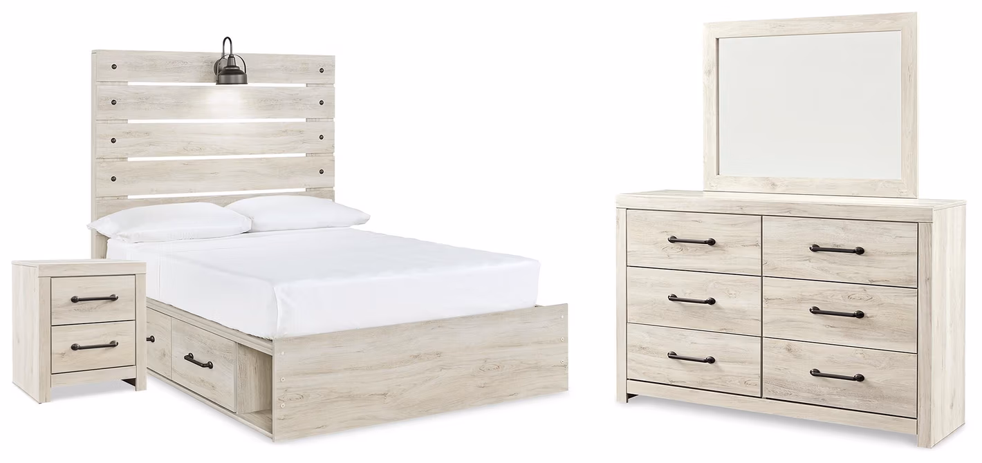 23e8448799fa84478784793989954cfe Cambeck Full Panel Bed with Storage, Dresser, Mirror and Nightstand - Image 1