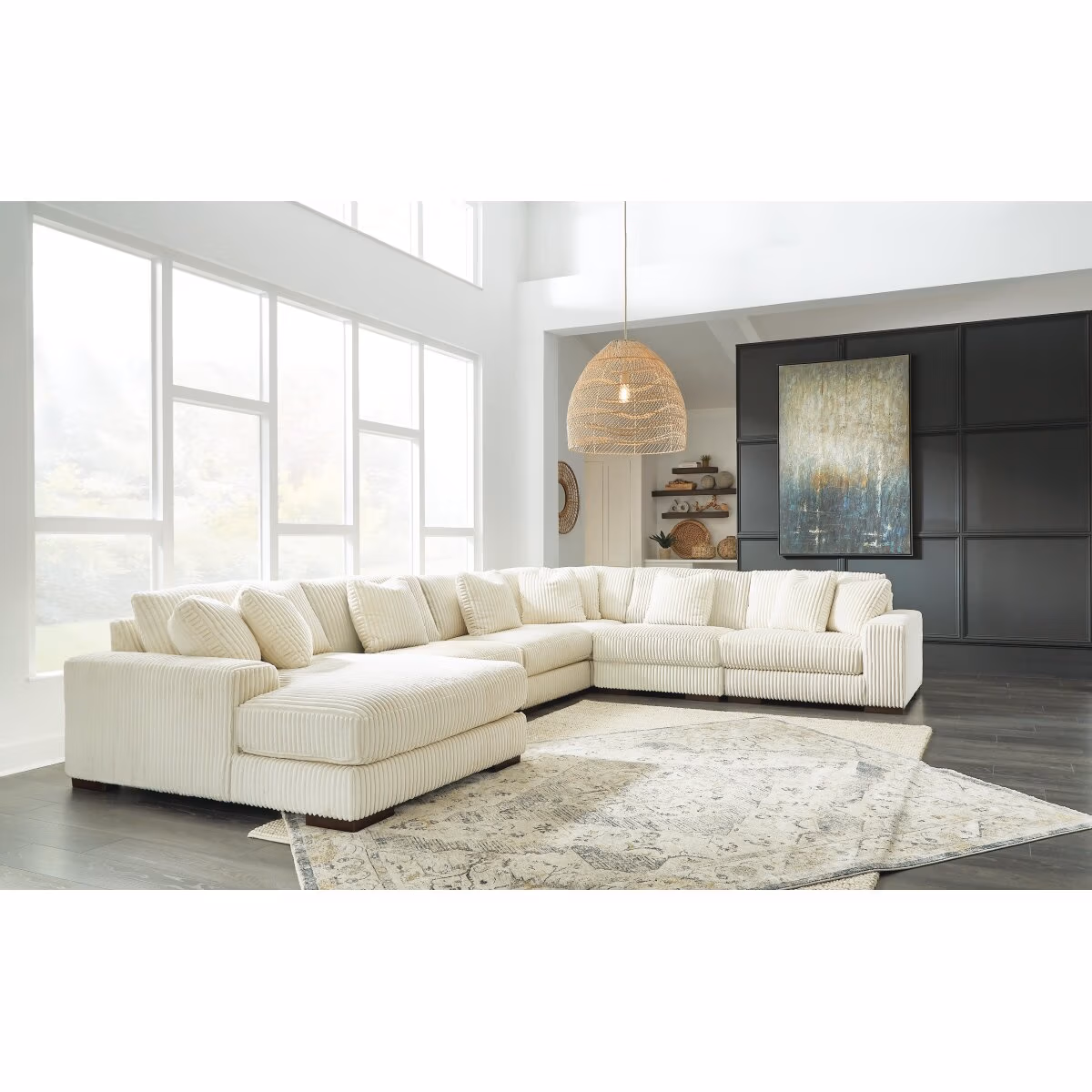 Lindyn 6-Piece Sectional with Chaise - Image 3
