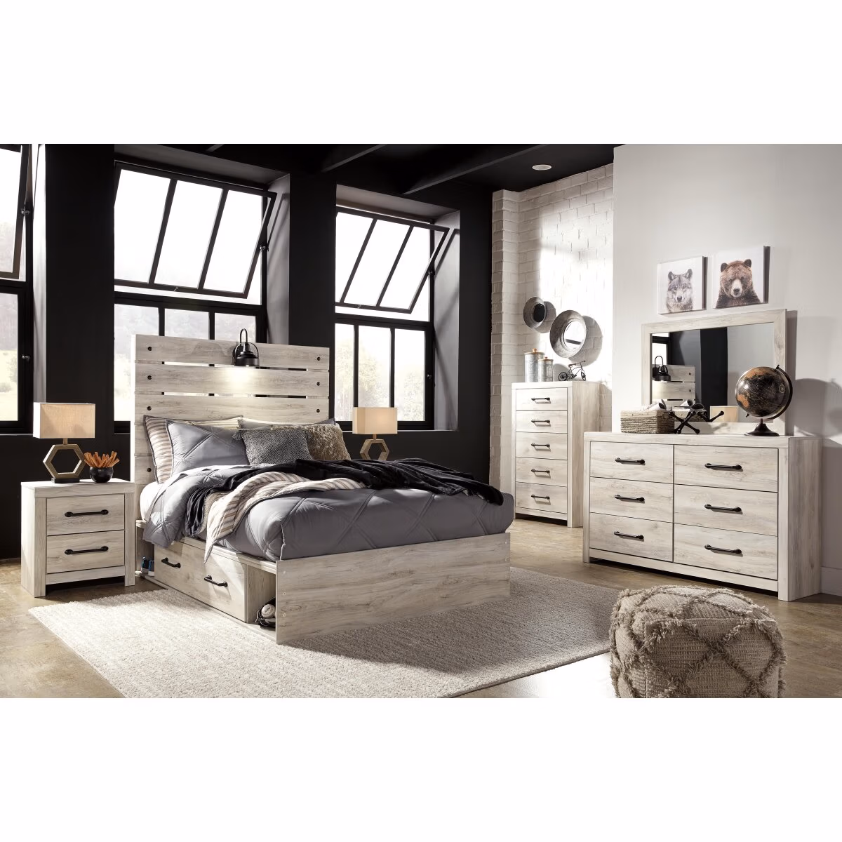 Cambeck Full Panel Bed with 4 Storage Drawers - Image 8