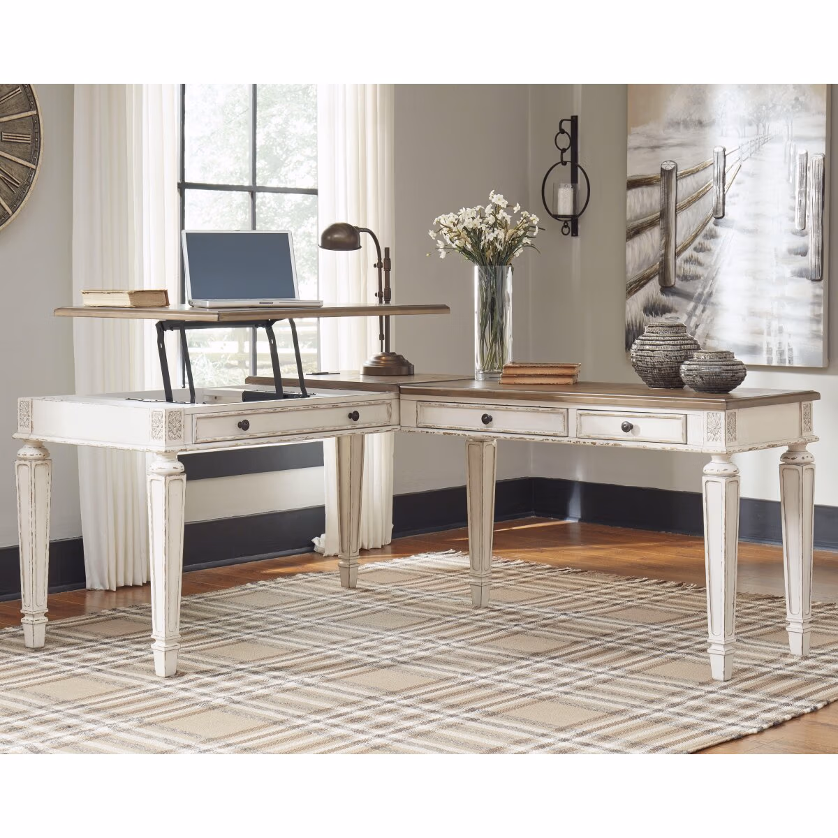 Realyn 2-Piece Home Office Lift Top Desk - Image 3