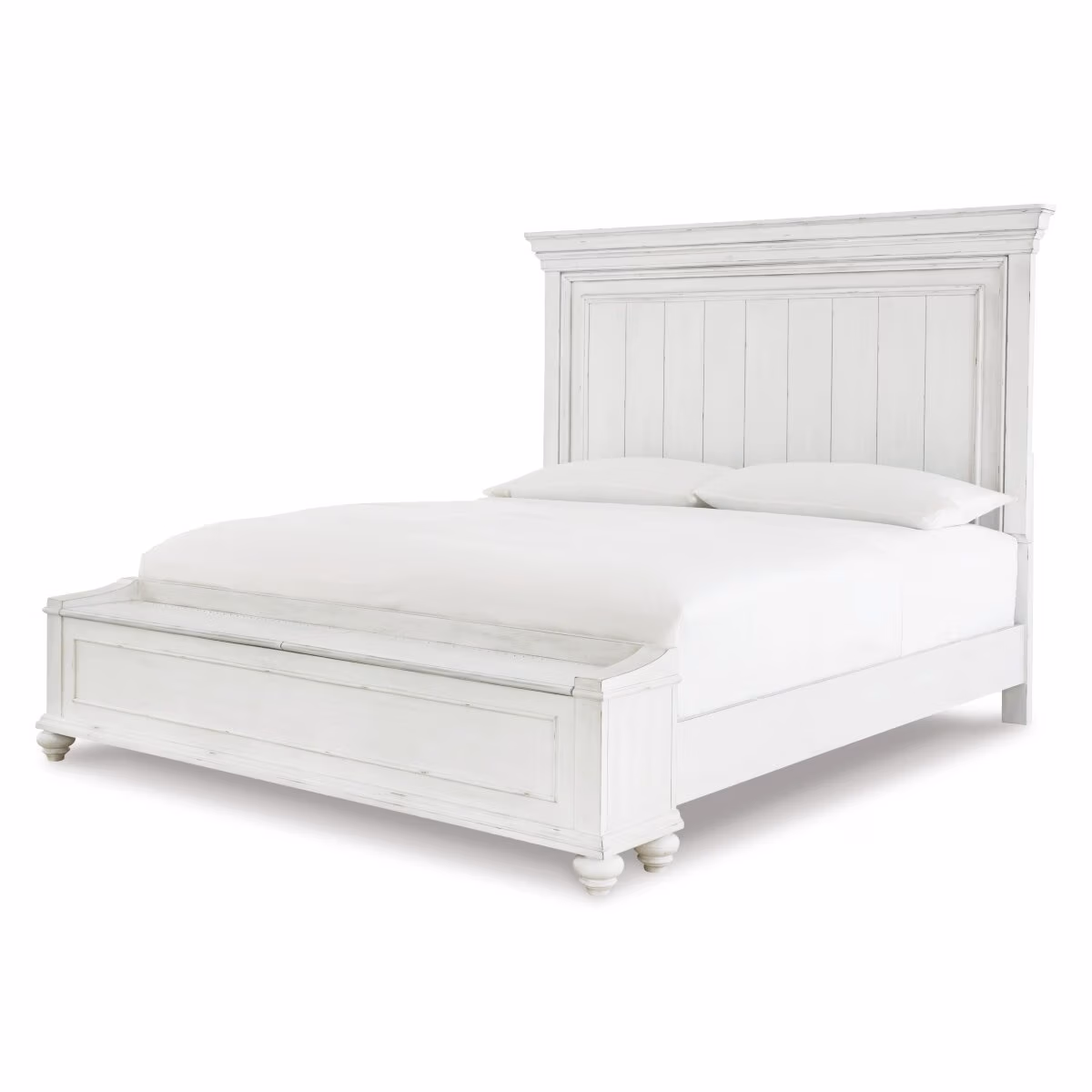 Kanwyn King Panel Bed with Storage, Dresser and Mirror - Image 4