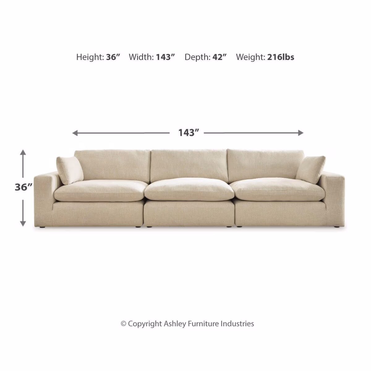 Elyza 3-Piece Sectional Sofa - Image 4