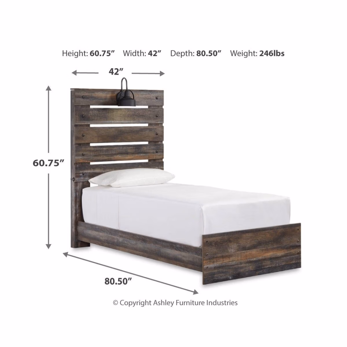 Drystan Twin Panel Bed with Storage, Dresser and Nightstand - Image 8